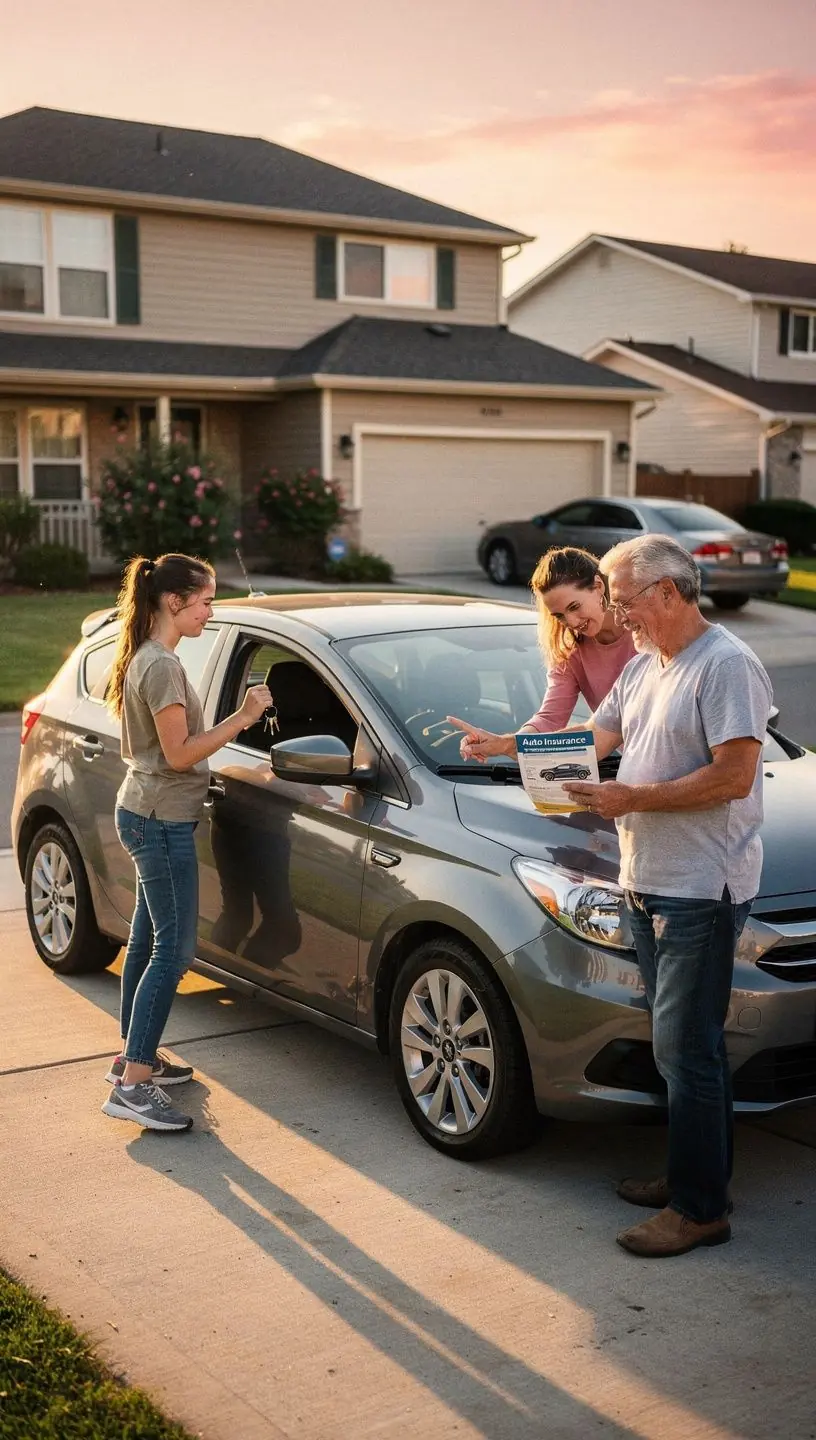 Изображение автомобиля, остановившегося на обочине, с помощью службы экстренной помощи.